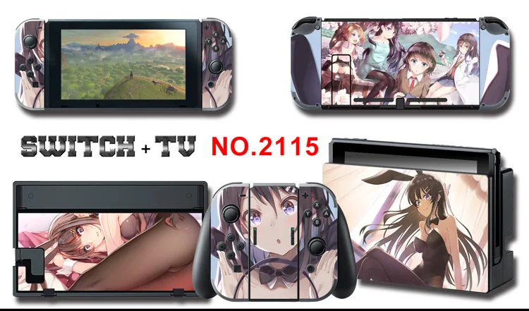 Для nintendo Switch Pain sticker консоль Dock Joy Con полное покрытие цветной бумажной кожи Закаленное стекло протектор экрана от 2000-2305