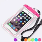 Прозрачная водонепроницаемая сумка для плавания JDENKE, мобильный телефон, светящаяся, с ремешком, чехол для плавания на открытом воздухе, для сотового телефона 3,5-6 дюймов