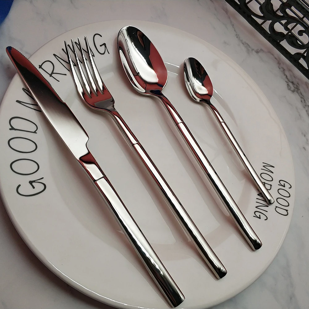 Столовые приборы из нержавеющей стали столовая ложка посуда столовые набор 4