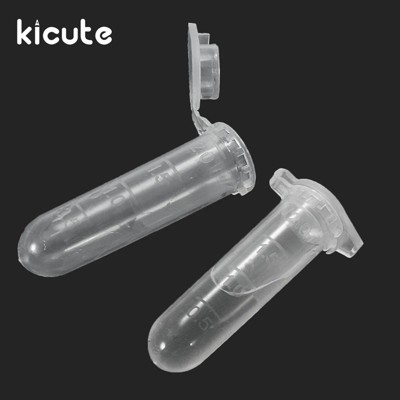 Vicute 100 шт. отличная 2 мл прозрачная пластиковая центрифуга тестовая трубка