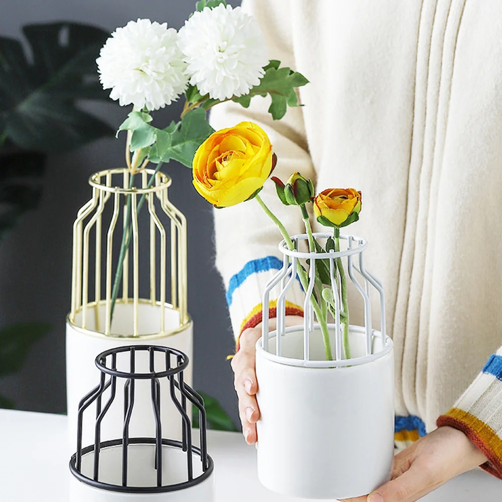 Скандинавский минимализм керамическая ваза большого размера вазы из кованого