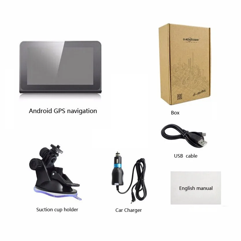 Anfilite 7 дюймов сенсорный емкостный экран грузовик навигатор Android 4.4.2 Wifi FM FHD 1080P