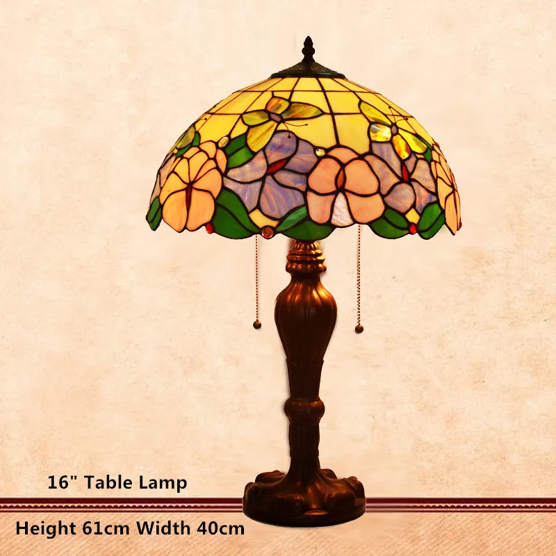 Фумат витражная настольная лампа европейский стиль прикроватная художественный