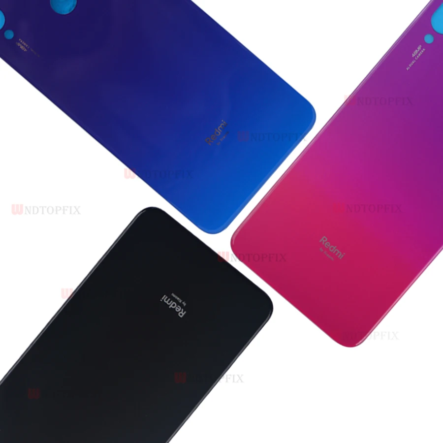 Чехол для аккумулятора Xiaomi Redmi note 7 Задняя стеклянная панель Корпус задней двери