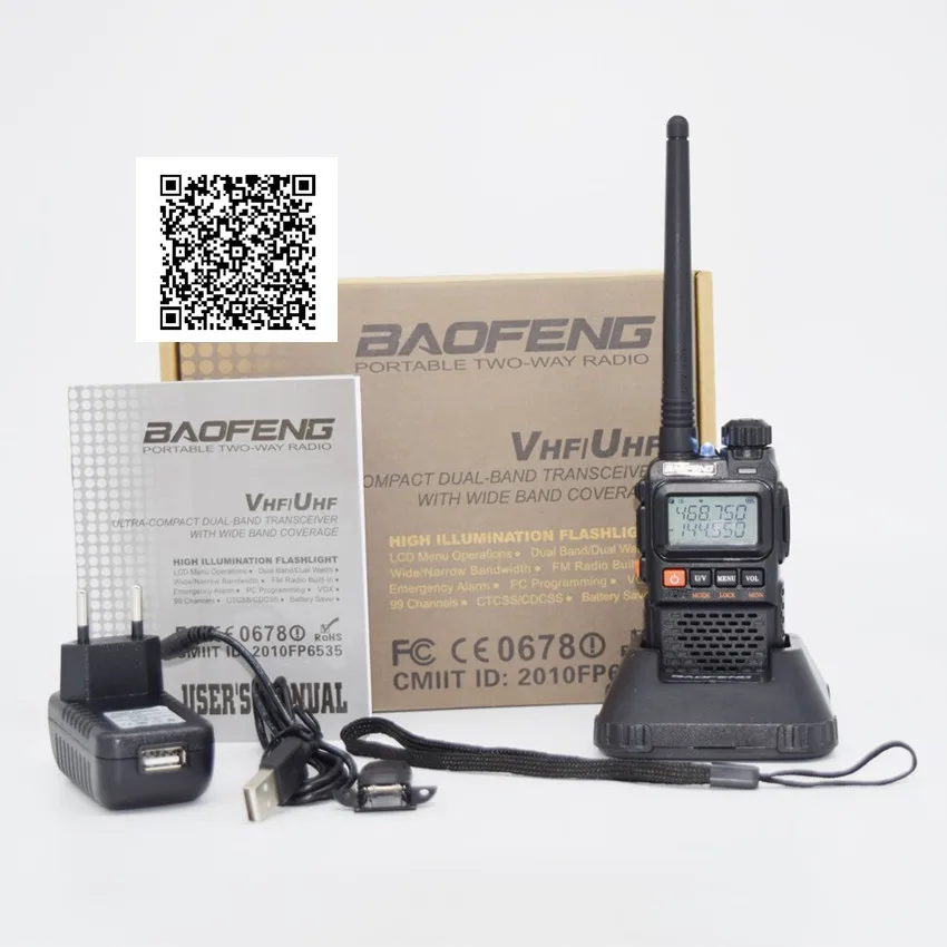 Новейшая baofeng UV 3R Plus двухполосная портативная мини рация для мобильного радио Uhf с