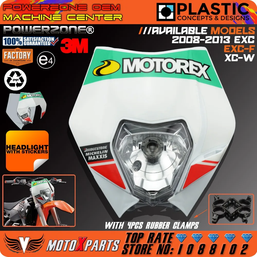 Налобный фонарь для мотоцикла с наклейкой 3 м KTM EXC EXCF SX SXF SXS XC XCR XCW XCF XCRF NXC MX SMR