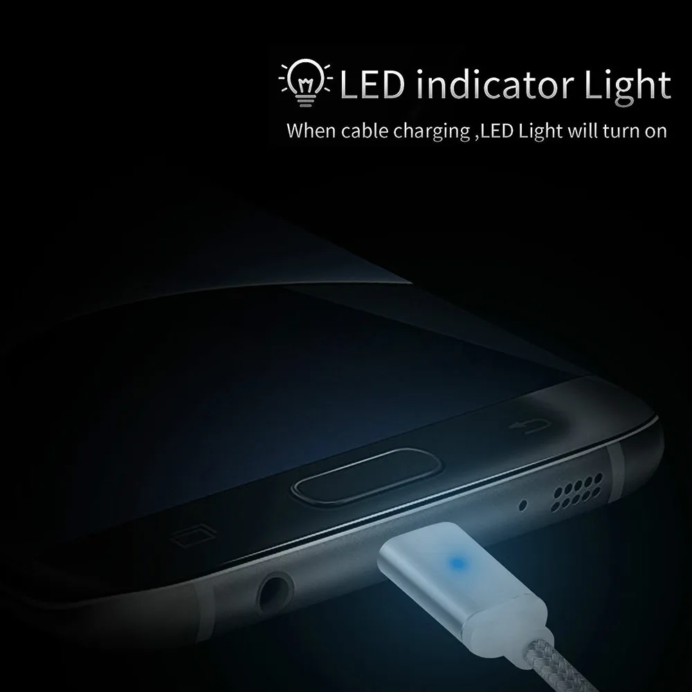 2.4A Магнитный Micro USB зарядный кабель адаптер зарядное устройство для Android Samsung/LG