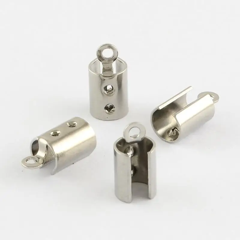 Концы шнура из нержавеющей стали 304 для ювелирных изделий сделай сам цвет 10 5x5x5 мм