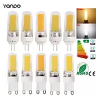 20X G4 G9 затемнения 9 Вт силиконовый чехол с украшением в виде кристаллов светодиодный лампочка прожектор в форме кукурузы белая Лампа 220V 110V LED освещение теплыйхолодныйнатуральный белый