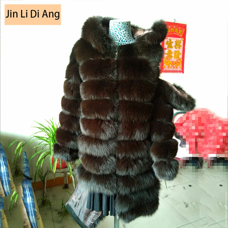 Jin Li Di Ang 2017 Женская натуральная Шуба из натурального Лисьего меха или жилет