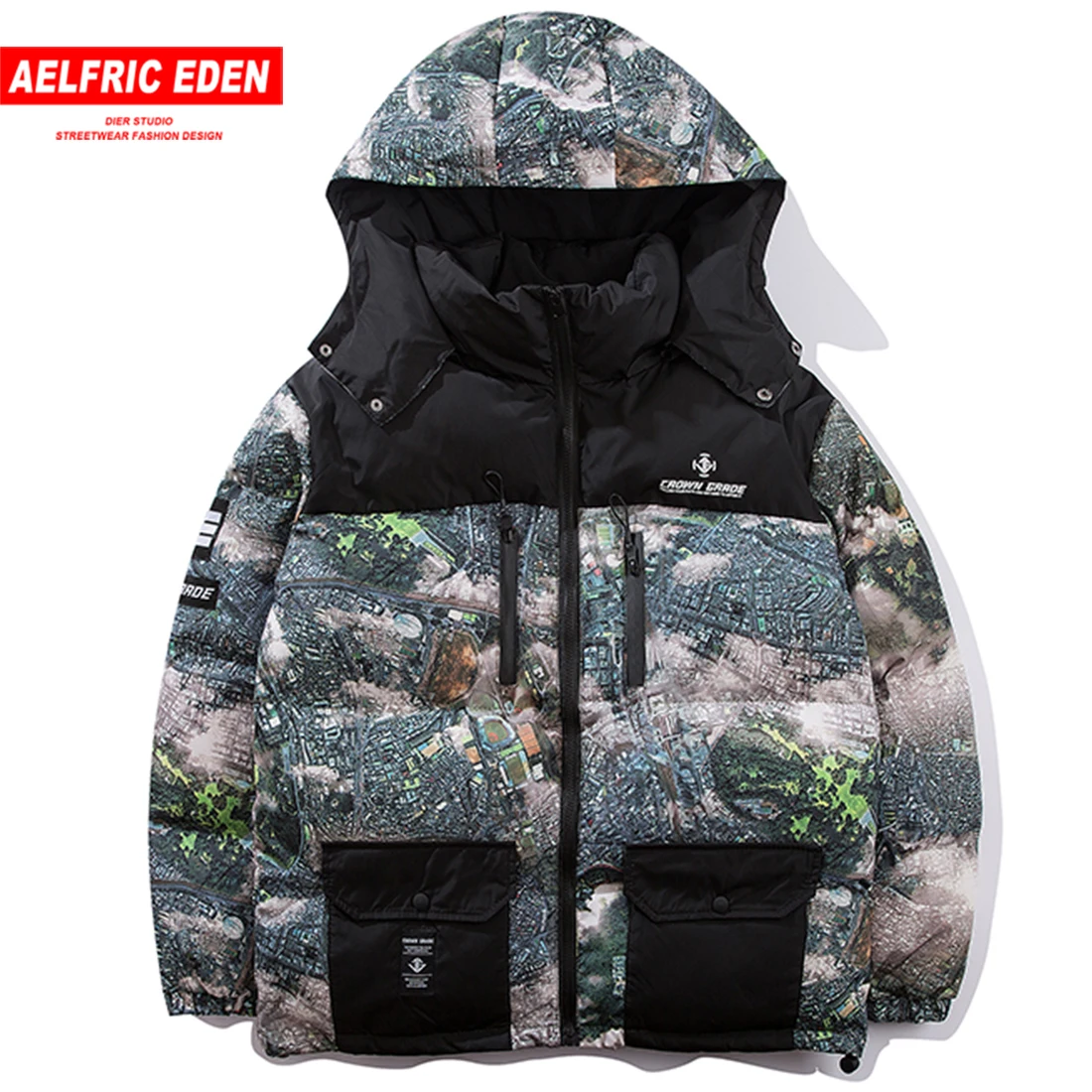 Aelfric Eden Повседневная Уличная парка мужские 2018 новые дизайнерские зимние теплые