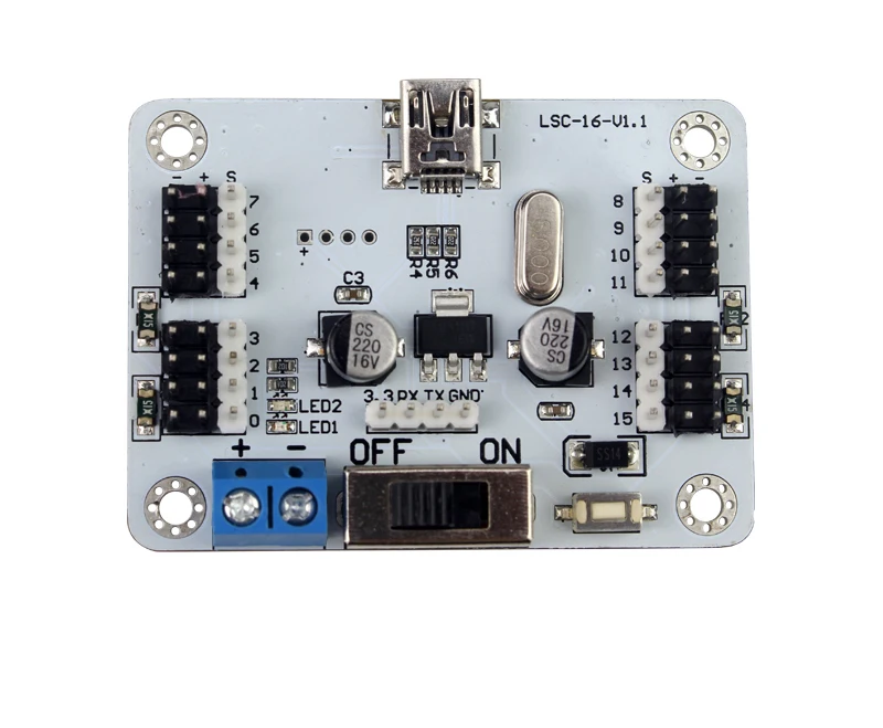 16CH Servo Controller Robot Board Support USB w/Switch Highly Precise For RC Manipulator Mechanical Arm | Игрушки и хобби