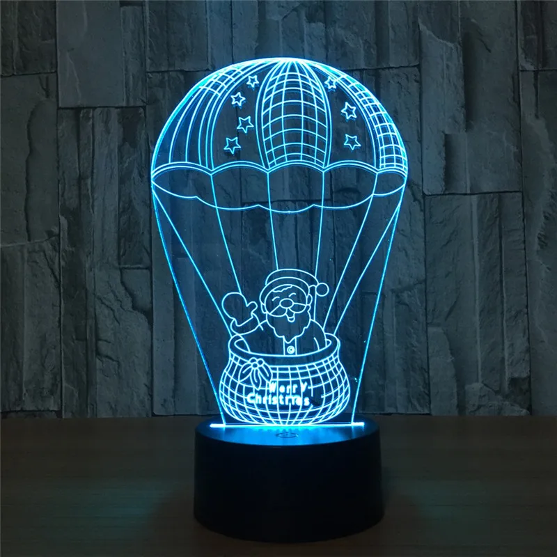 Дистанционная 3D лампа воздушный шар Санта-Клаус ночник RGB атмосферный свет