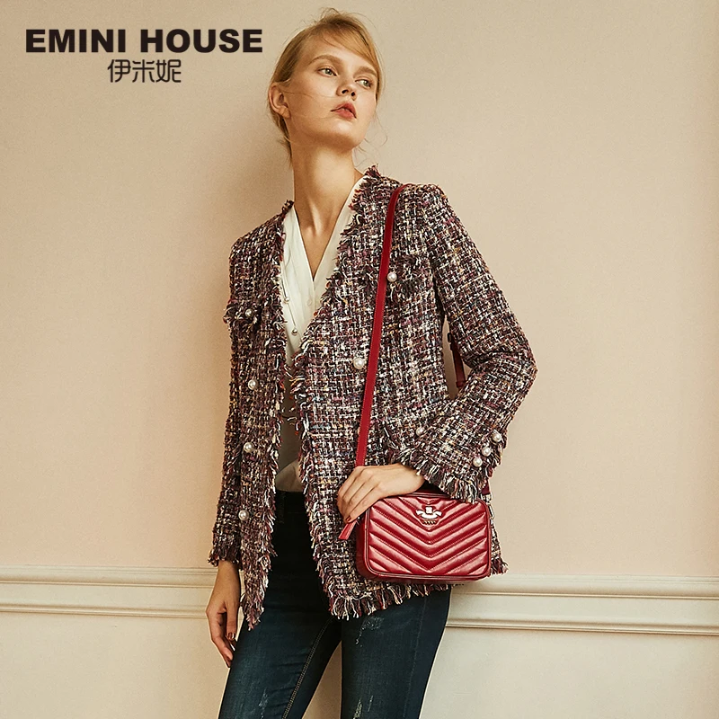 EMINI HOUSE масло воск спилок Сумка с клапаном сумки через плечо для женщин сумка на