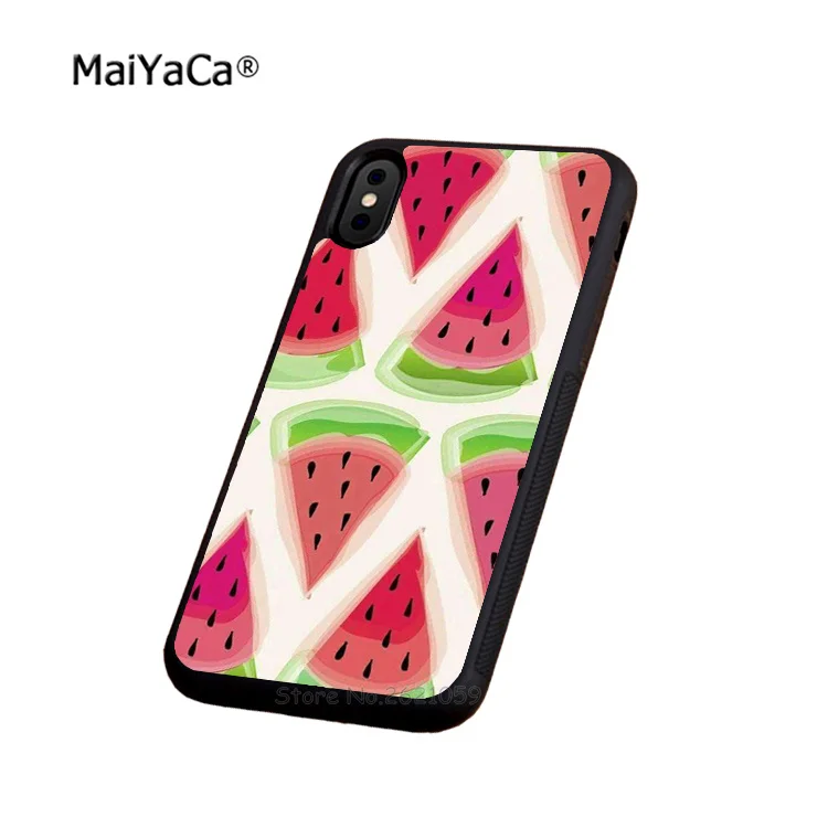 Милые летние Фрукты Арбуз Мягкий край чехол для телефона iphone x 5c 5S se 6 6s plus плюс 7 8