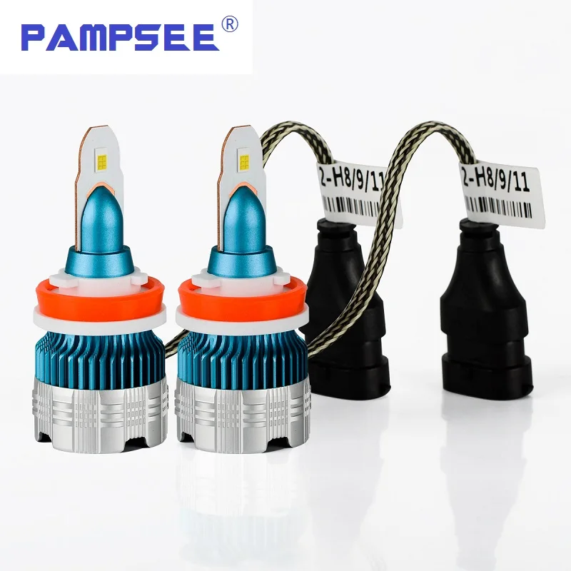PAMPSEE H11 светодиодные Автомобильные фары 60 Вт 9005 лм/пара H8 H9 H4 HB3 HB4 9006 880 H1 H3 запасные