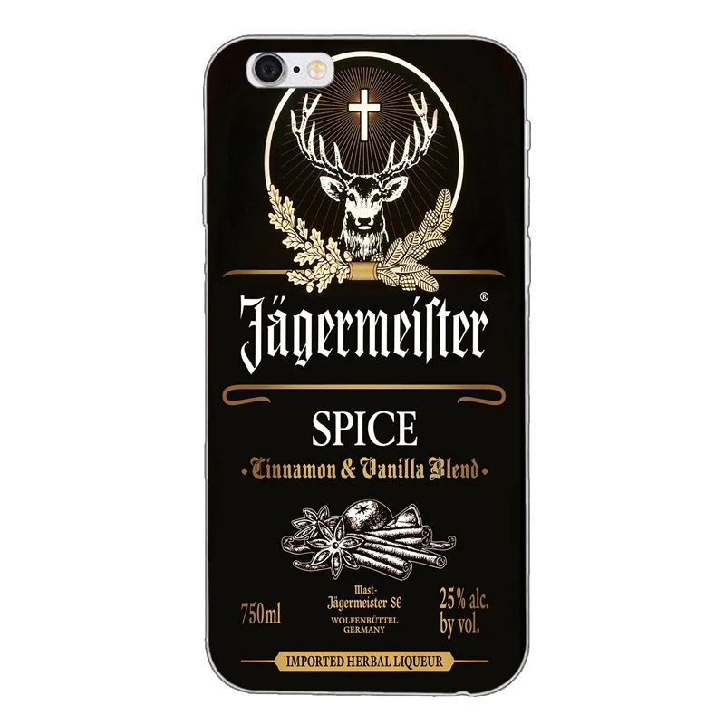 Jagermeister тонкий силиконовый мягкий ТПУ чехол для телефона iPhone X 8plus 7 7plus 6 6s plus 5 5s 5c SE 4