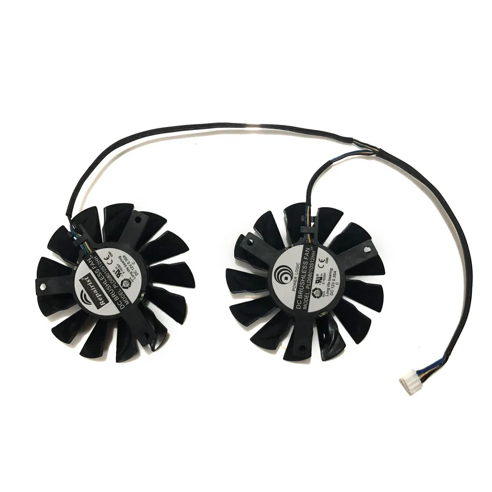 

2pcs/Lot PLD08010S12HH 75mm DC 12V 0.35A 4Pin Dual Cooler Fan as Replacement For MSI Twin Frozr III Graphics Video Card