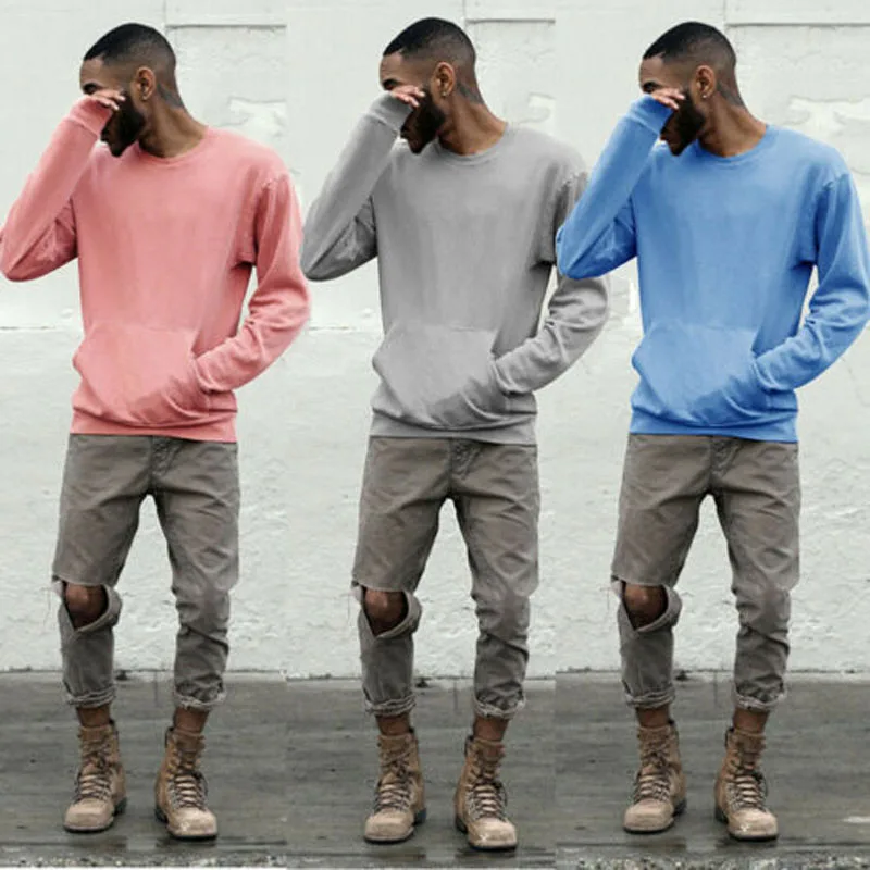 Мужская футболка с длинным рукавом мягкая облегающая Повседневная пуловер