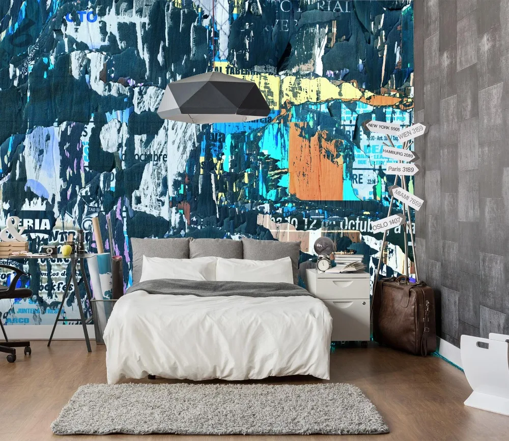 

[Self-Adhesive] 3D Broken Poster Graffiti 2 Wall Paper mural Wall Print Decal Wall Murals