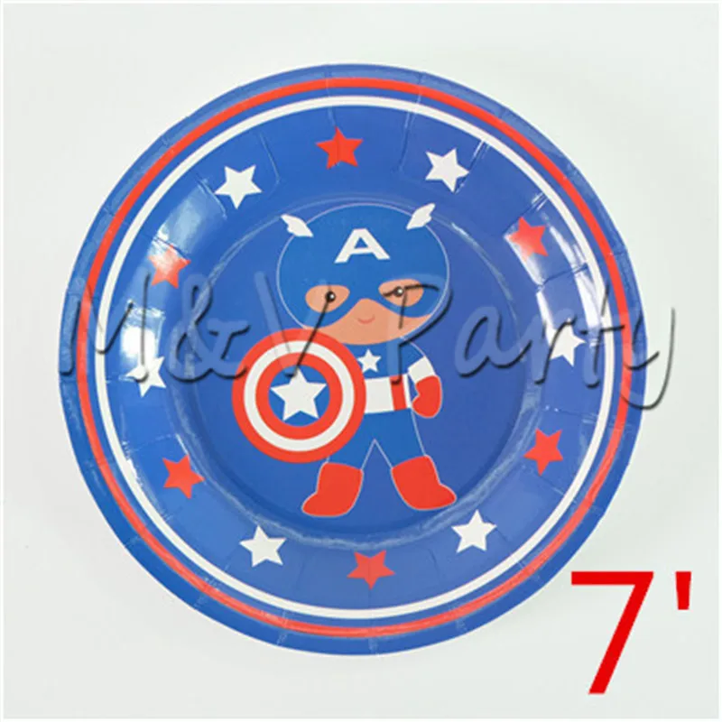89 шт./лот мультяшная тема Капитан Америка день рождения вечеринка столовые