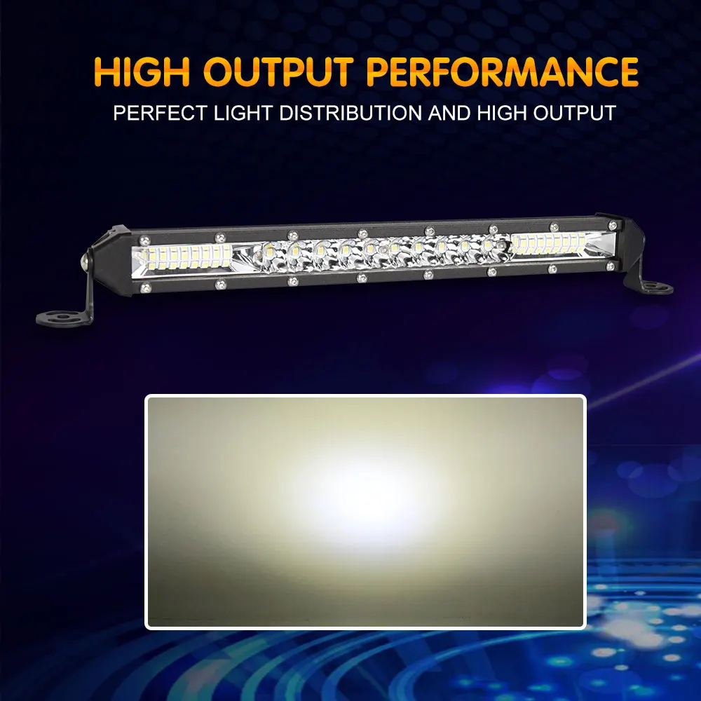 

10D Single Row 78W Led light Bar 10" Combo LED Light Bar Driving Offroad Boat Car Tractor Truck 4x4 SUV ATV 12V 24V Boat Trucks
