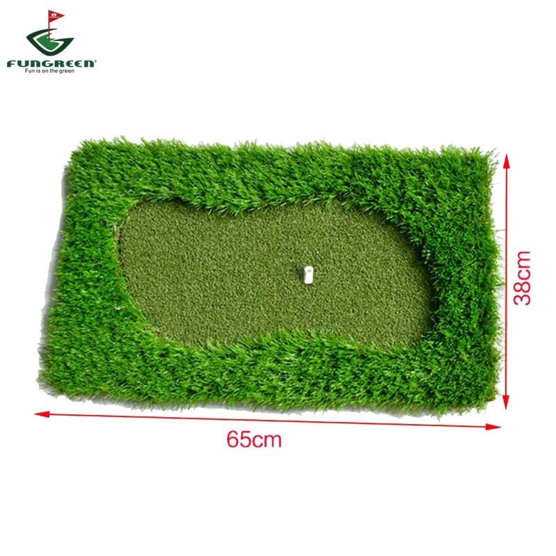MINI Green Golf Mat 65x38cm Training Hitting Pad Practice Rubber Tee Holder golf putting mat indooroutdoor Backyard | Спорт и