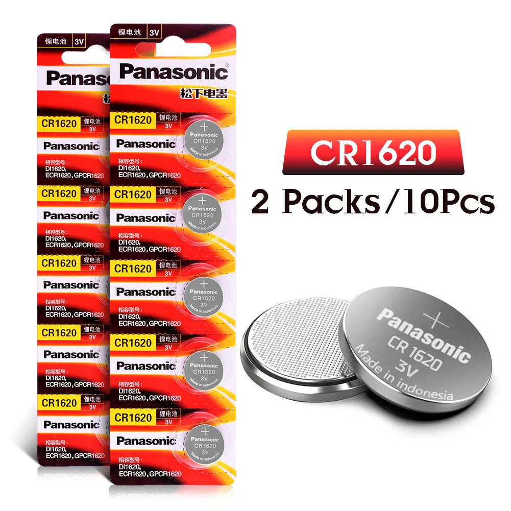 Panasonic оригинальная CR1620 Кнопка cr 1620 ECR1620 GPCR1620 3 В литиевая 10 шт. батарея для часов автомобиля дистанционного ключа батареи