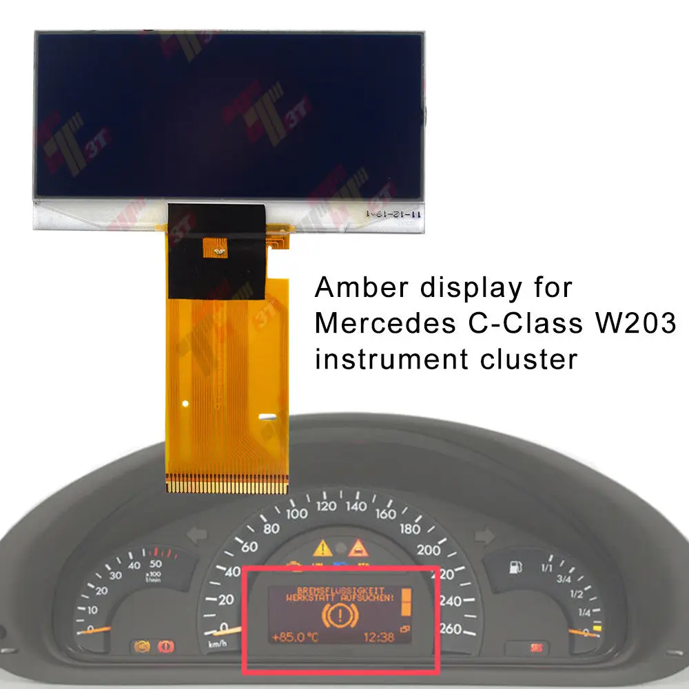 Для Mercedes Benz W203 C Class кластер инструментов Янтарный ЖК дисплей для приборной панели