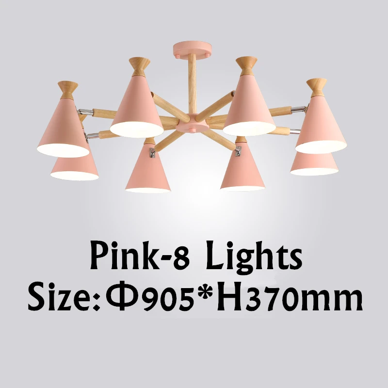Pink-8 lights Аппаратные средства, современная светодиодная Люстра для гостиной, спальни, квадратная внутренняя Потолочная люстра, лампа, светильники - Цвет абажура: Pink-8 lights
