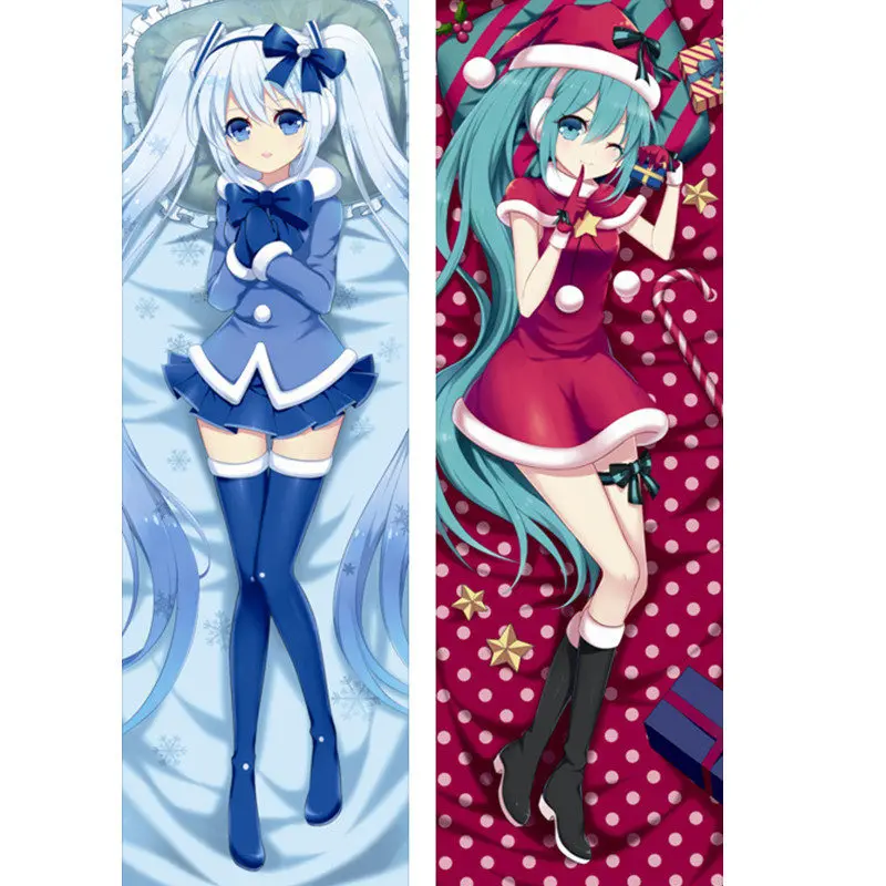 Amellor в натуральную величину Японские Аниме подушки Hatsune Подушка «Мику Хацунэ» чехол 3D двухстороннее постельное белье обнимающее тело наволочка gitfs - Цвет: 5