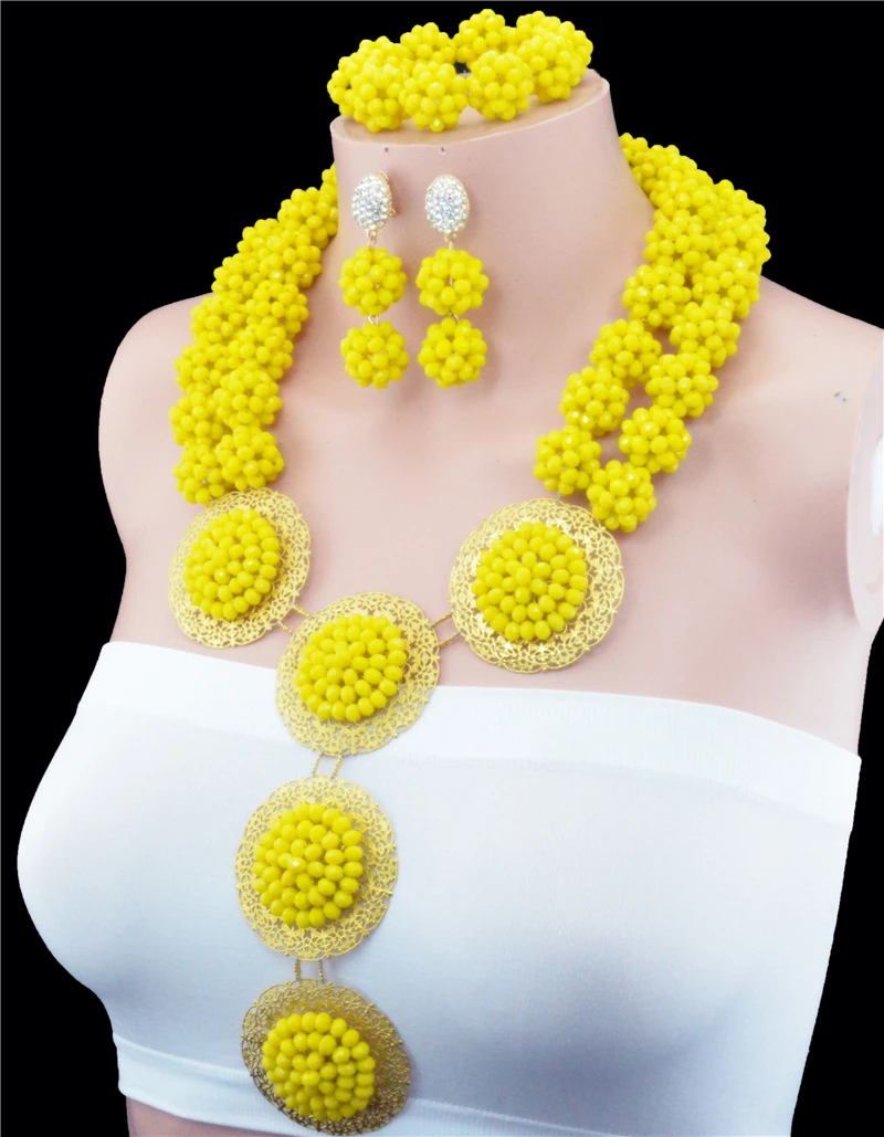 Эксклюзивный Свадебный комплект ювелирных изделий в нигерийском стиле с