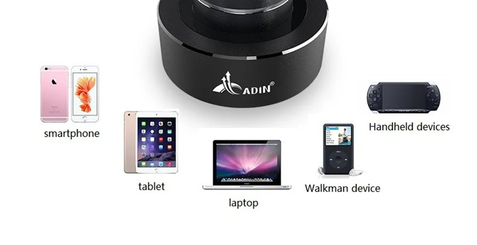 Adin 26 Вт вибрирующий динамик Bluetooth бас портативный динамик s беспроводной резонансный сенсорный стерео сабвуфер Громкая связь NFC с микрофоном
