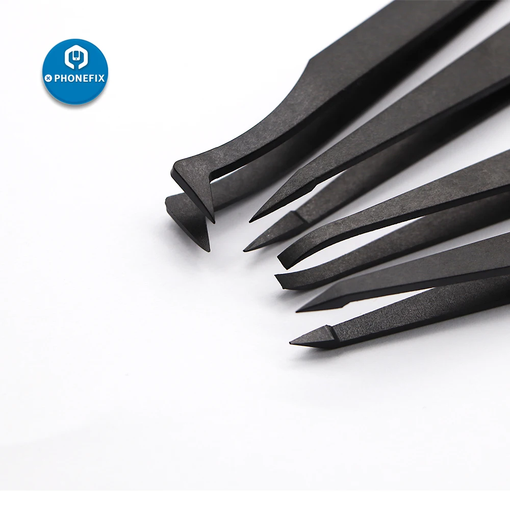 PHONEFIX 8 шт./компл. Точность Пинцет Набор пластиковые антистатические пинцеты