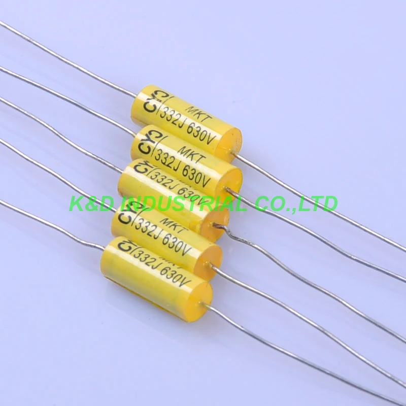 Винтажный радиотрубчатый полимерный пленочный конденсатор Axial 0 0033 мкФ 332 630V для