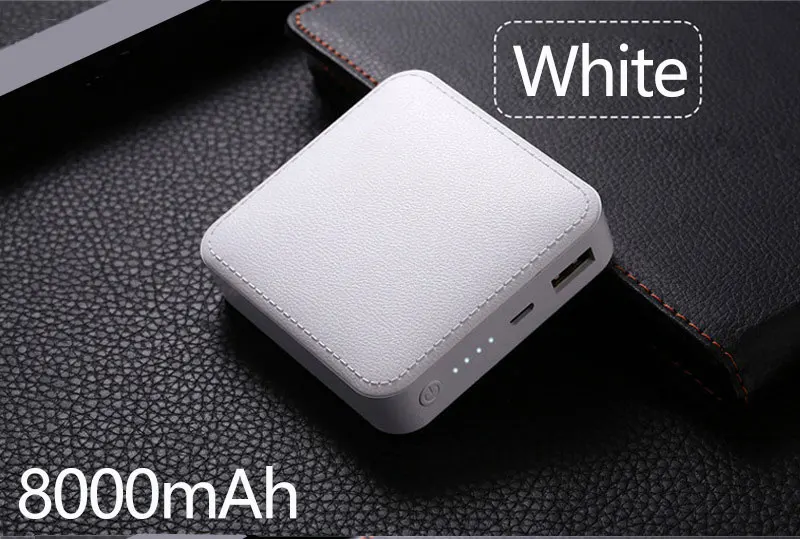 White 8000mAH 4500 мАч 8000 мАч 12000 мАч портативное зарядное устройство Внешний аккумулятор Двойной USB быстрая зарядка повербанк внешний аккумулятор - Цвет: White 8000mAH