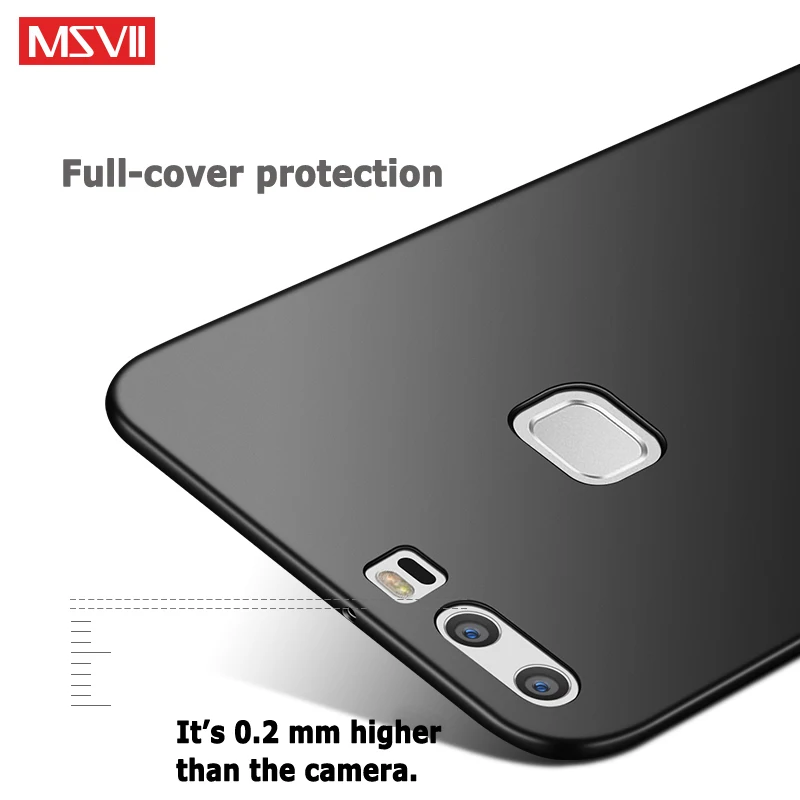 Для Huawei P9 Lite чехол MSVII палец кольцо тонкий матовый для Plus автомобильный держатель