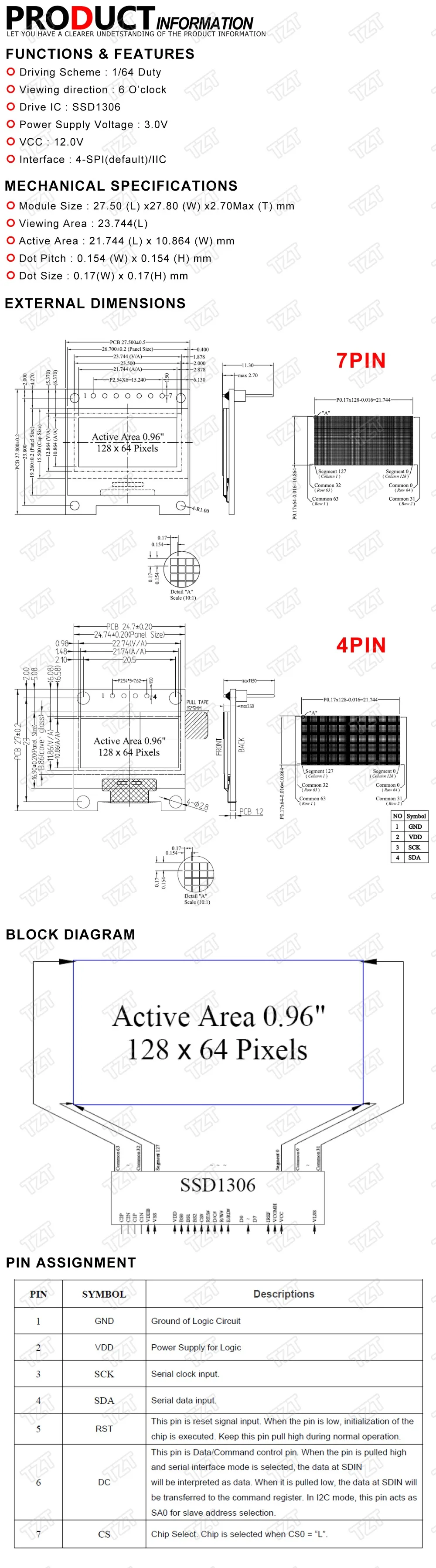 0,96 дюймов IIC Серийный белый OLED дисплей модуль 128X64 IEC SSD1306 12864 плата с ЖК-экраном GND VCC SCL SDA 0,9" для Arduino черный