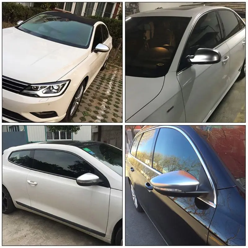 Новинка 1 пара матовый хром боковое зеркало заднего вида крышки для Golf 7 MK7 Lamando
