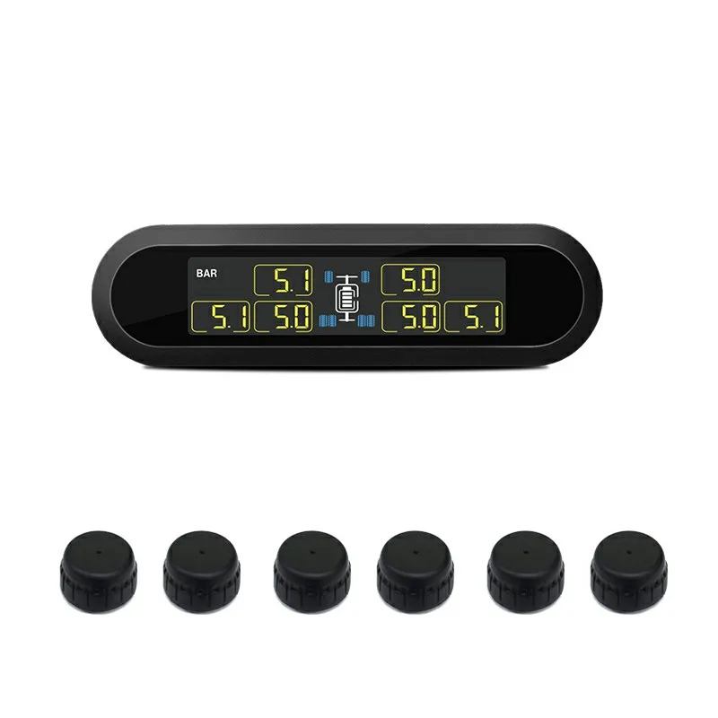 Wireless Digital RV Tailer Bus TPMS 6 External Sensors support 4~6 Max 116 PSI Solar Power | Автомобили и мотоциклы