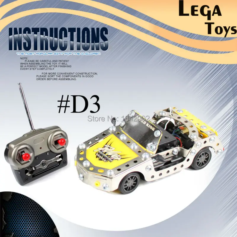 4CH Радиоуправляемый автомобиль металлический сборный мини скоростной гоночный