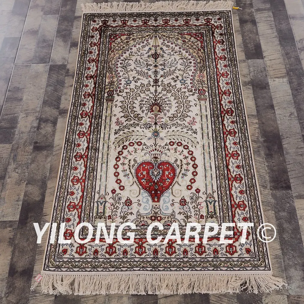 YILONG 3 'x 5' Hereke шелковый ковер ручной УЗЕЛКОВЫЙ специфический дизайн в восточном