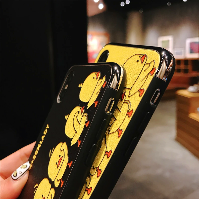 Желтый чехол для телефона с милым маленьким утенком Apple iphone 6 6s 7 8 Plus X XS XR MAX |