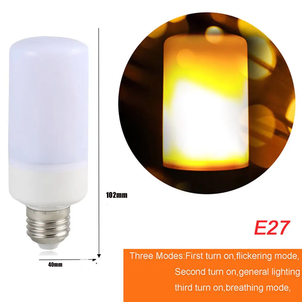 Креативный светильник с 3 режимами + гравитационным датчиком Пламенный s E27