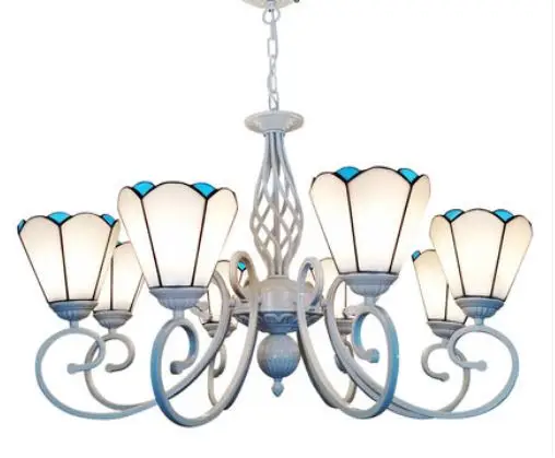 Европейская Минималистичная белая люстра для гостиной американская стеклянная