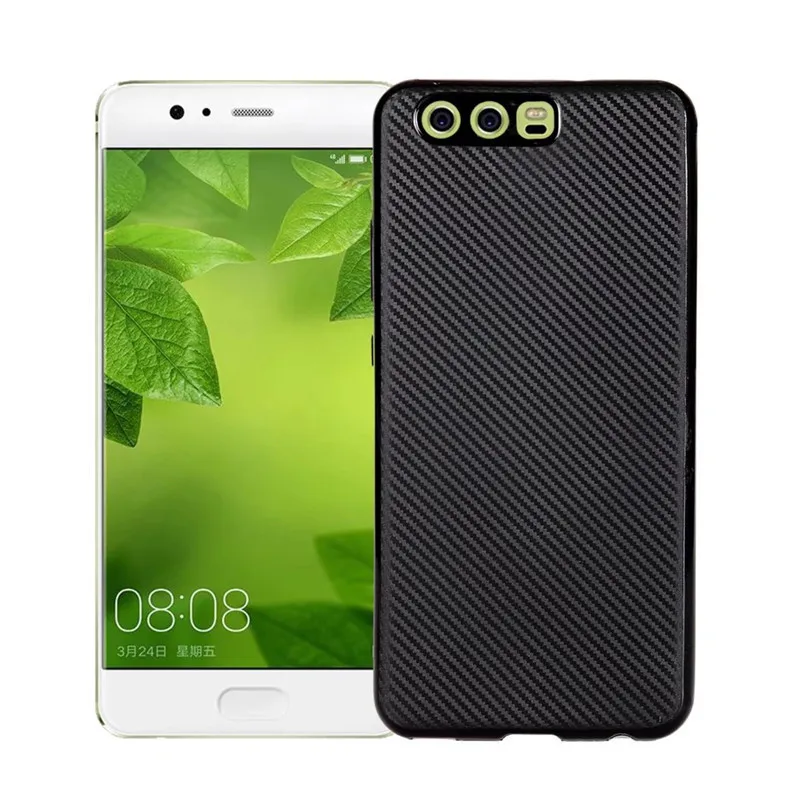 Synthetic Fiber Case for Huawei P10 case soft Carbon tpu Plastic Back Cover For plus fundas capas |