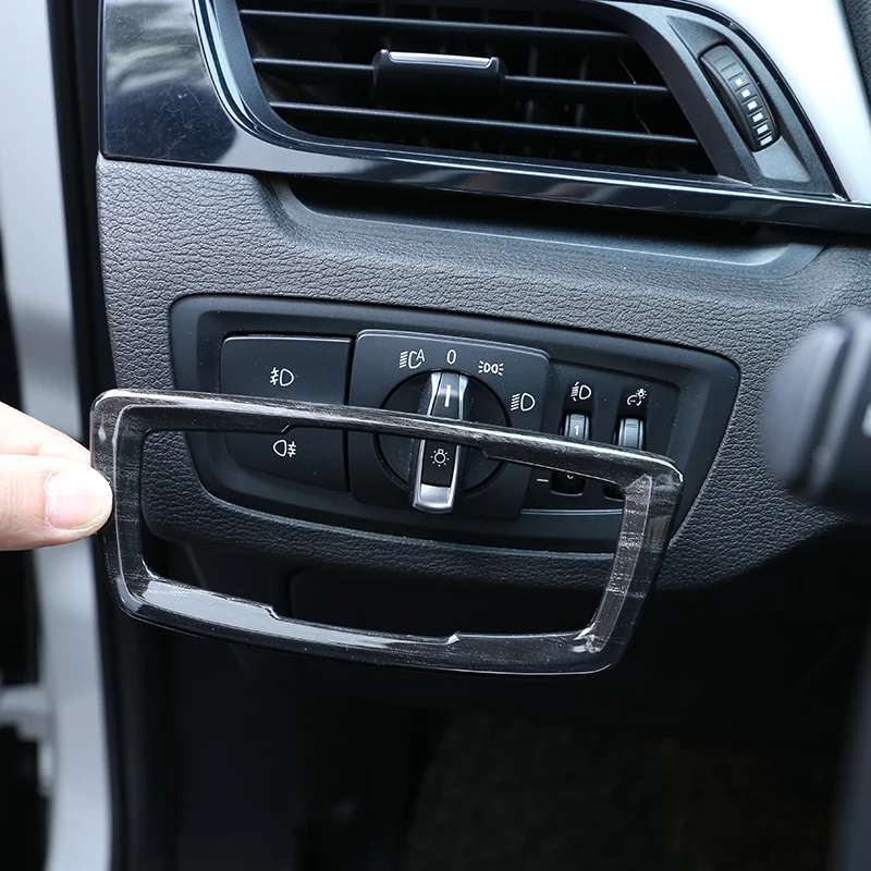 Для BMW X1 F48 2016 2019 для X2 F47 2018 черный корпус из древесины АБС пластик головной свет