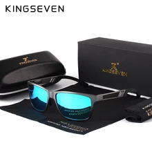KINGSEVEN, мужские поляризованные солнцезащитные очки, алюминиево-магниевые солнцезащитные очки, очки для вождения, прямоугольные солнцезащитные очки для мужчин