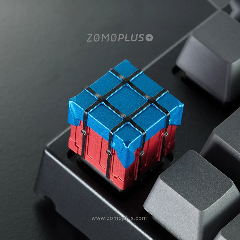 ZOMO дизайн PUBG тема 3D металлический ключ крышка, шлем, пан, Воздушная капля коробка, механическая клавиатура колпачки, брелок для друга подарок, 1 шт