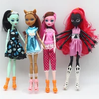 4pcslot fashion monster fun high dolls monster black spider moveable body girls toys kids gifts